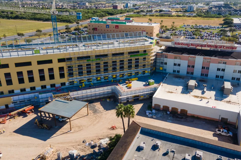 Edinburg regional medical center under construction in Edinburg, Texas.
